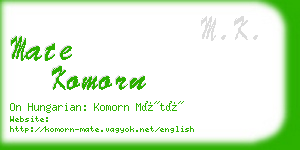 mate komorn business card